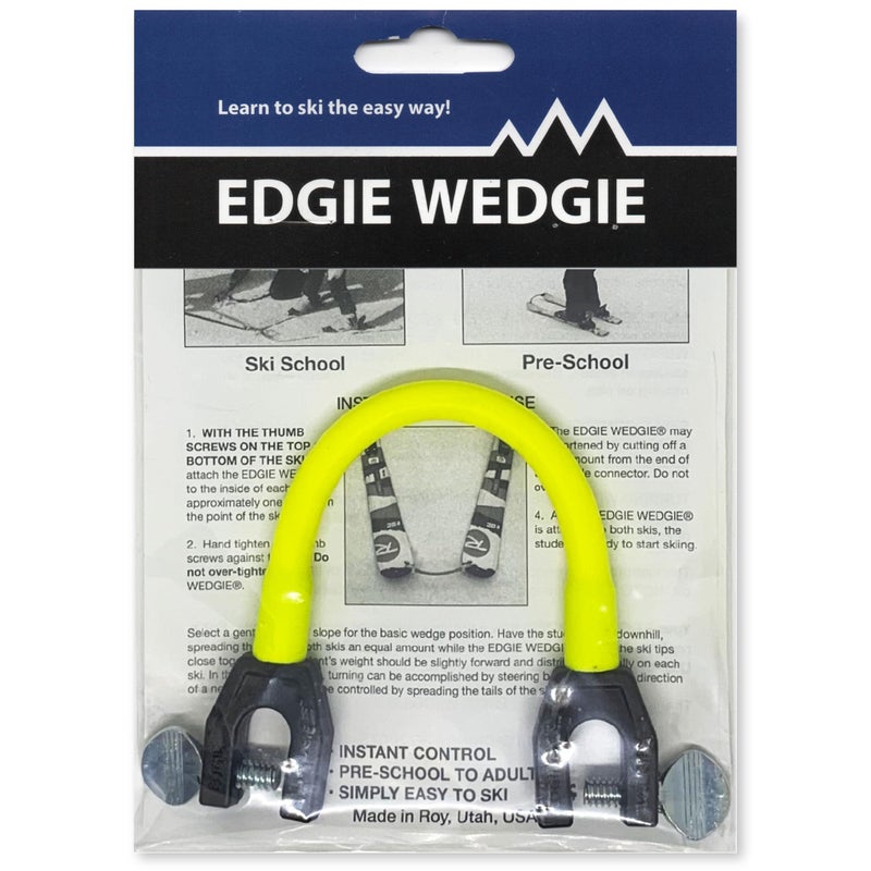 Edgie Wedgie - The Original Kids Ski Tip Connector (Yellow) - Image 1